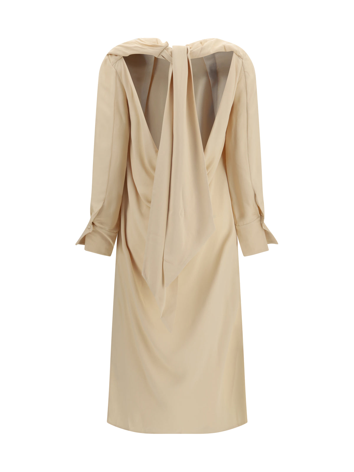 Acne Studios Draped backless midi Dress - Sand Beige