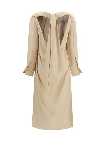 Acne Studios Draped backless midi Dress - Sand Beige