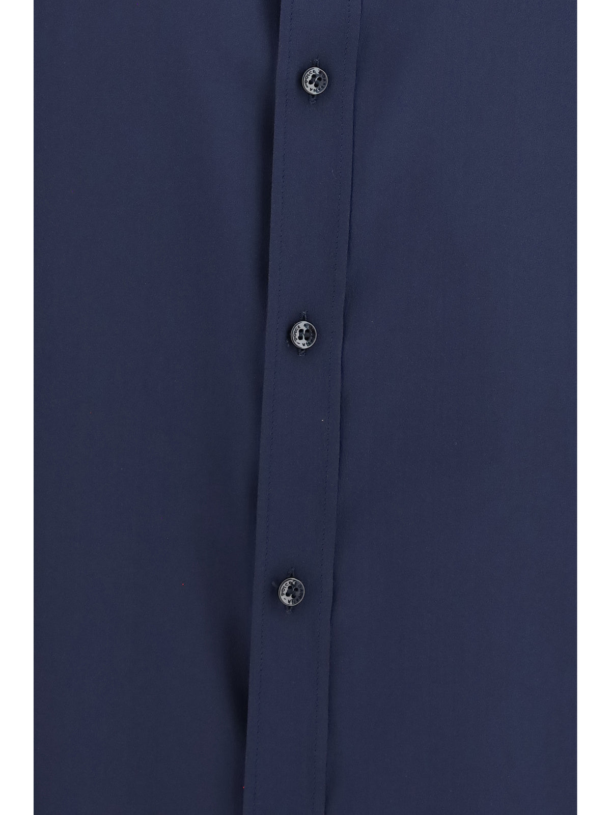 Dolce & Gabbana Gold Crêpe de Chine Shirt - Blue Scurissimo 5