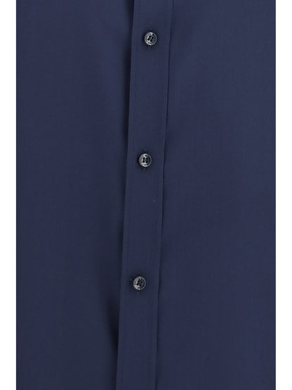 Dolce & Gabbana Gold Crêpe de Chine Shirt - Blue Scurissimo 5