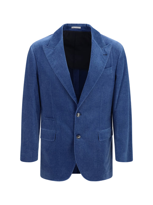 Brunello Cucinelli Denim-effect tailored Blazer