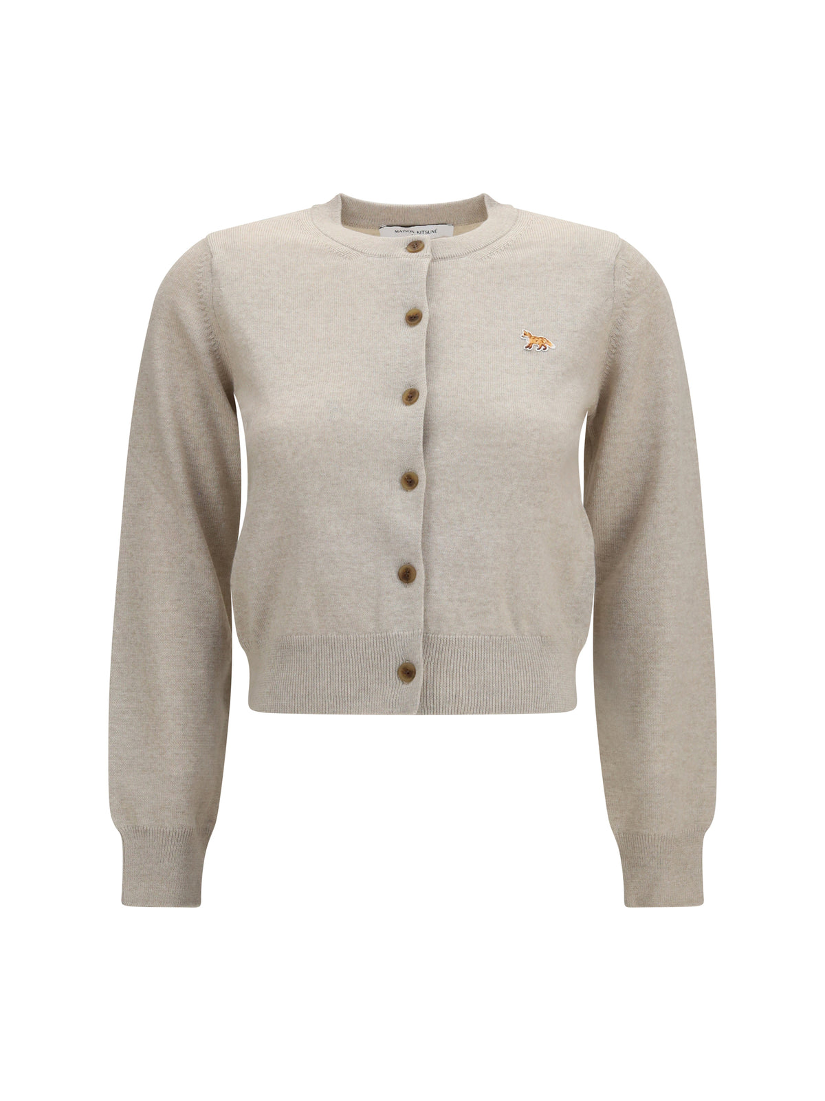 Maison Kitsuné Baby Fox Cardigan - Light Beige Melange