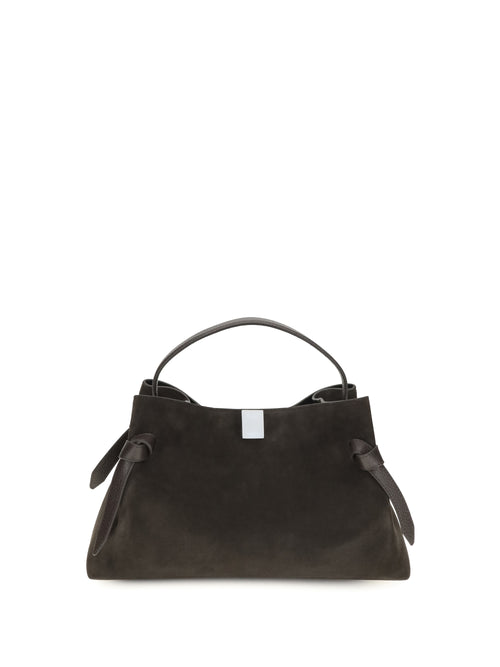 Yuzefi Gyoza suede Shoulder Bag - Ganache