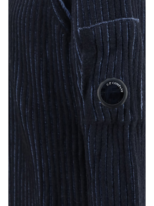 C.P. Company Ribbed wool-blend Cardigan - Orion Blue