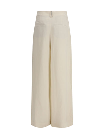 Brunello Cucinelli Crossed Pants - Cream