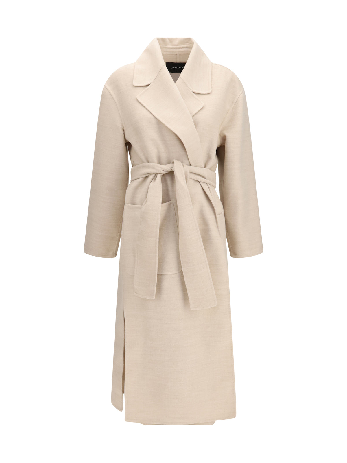 Fabiana Filippi Belted double wool Coat - Casha'