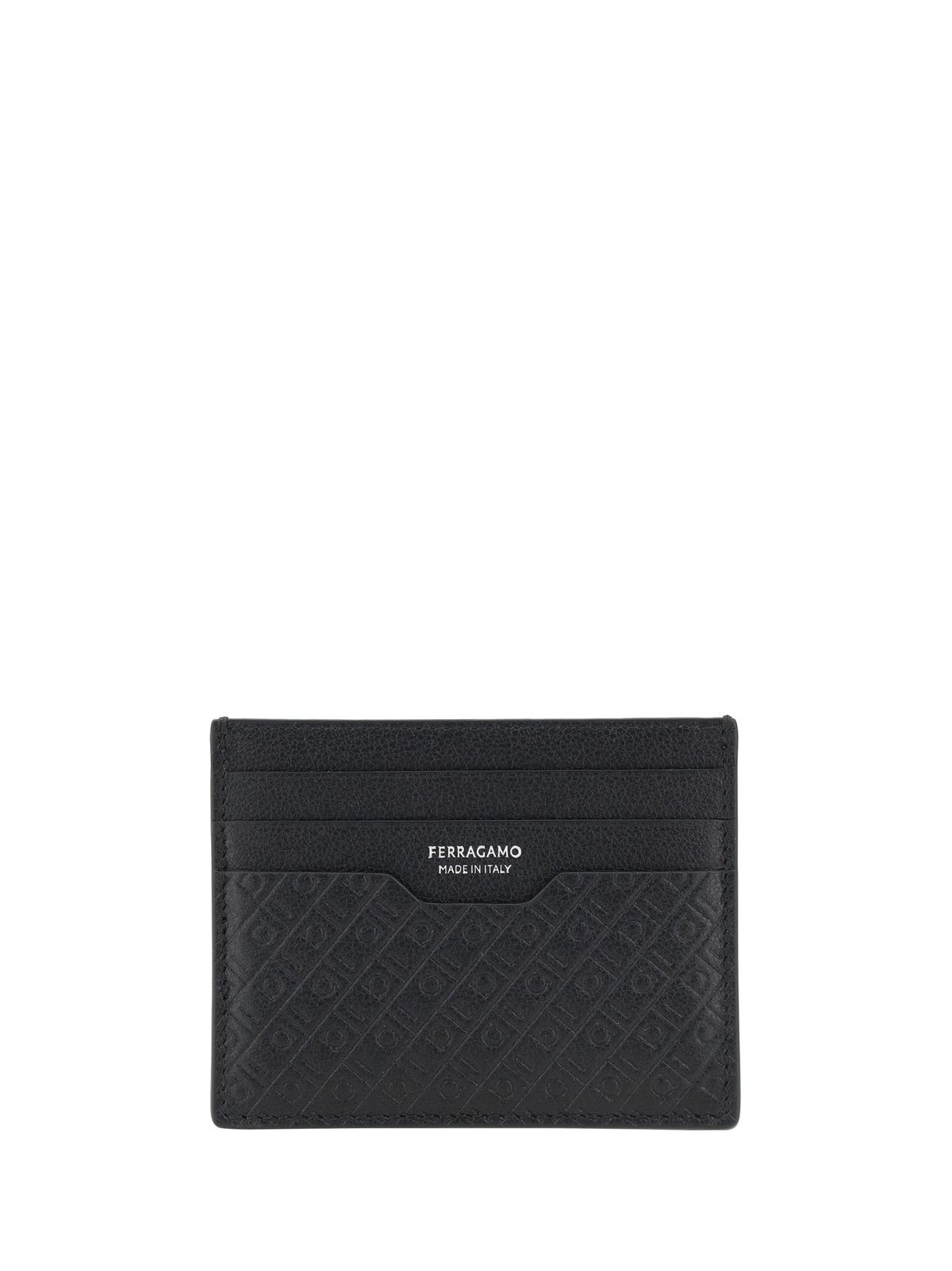 Ferragamo Leather Card Holder - Black