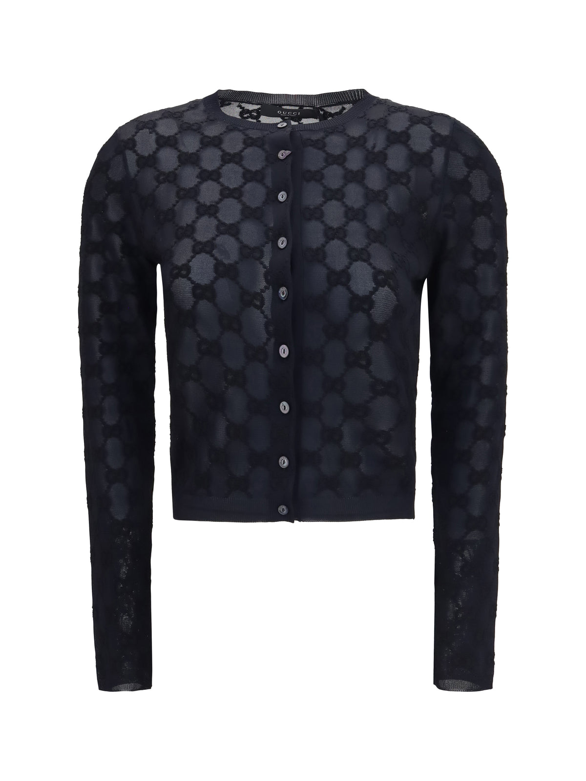 Gucci GG all-over viscose crepe Cardigan - Black
