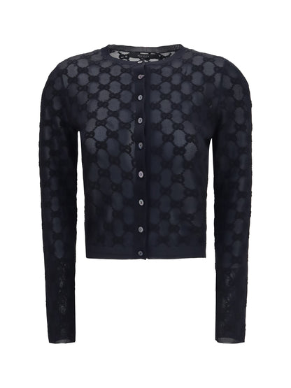 Gucci GG all-over viscose crepe Cardigan - Black