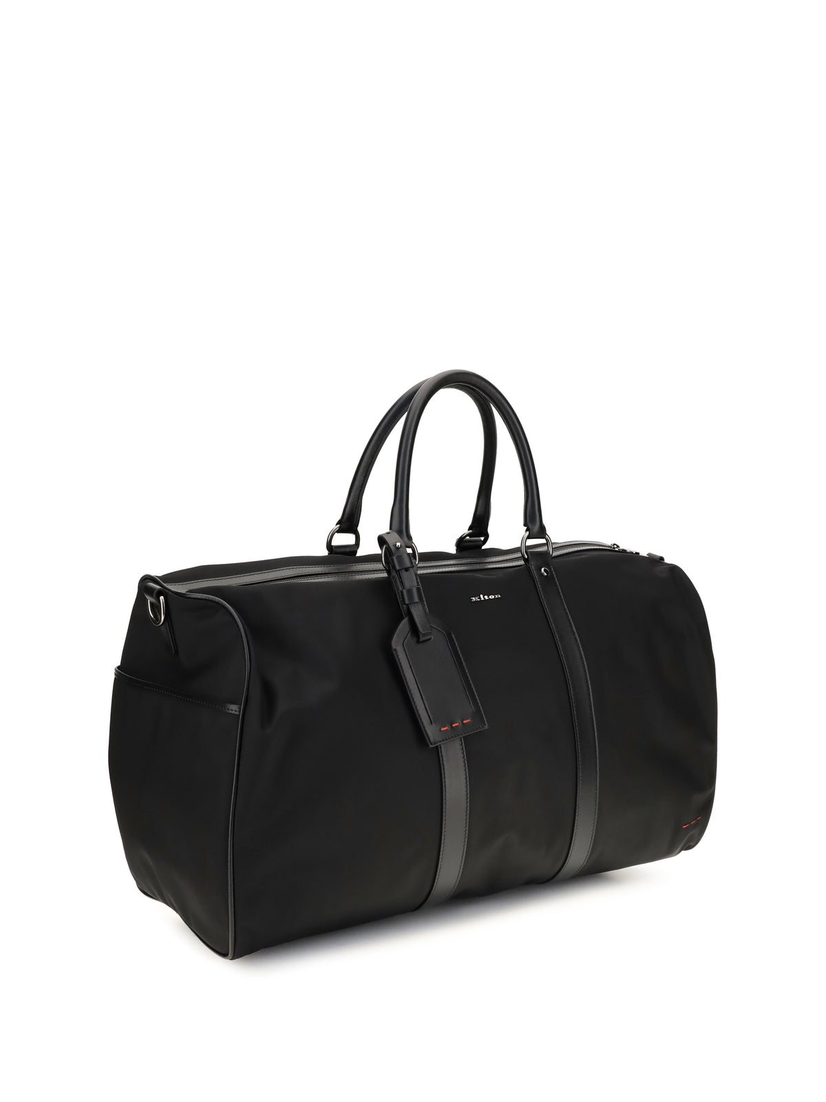 Kiton Leather-trim Travel Duffle Bag - Black