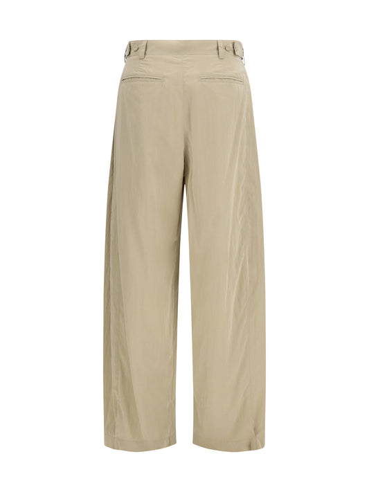 The Row Iven silk and nylon Pants - Beige