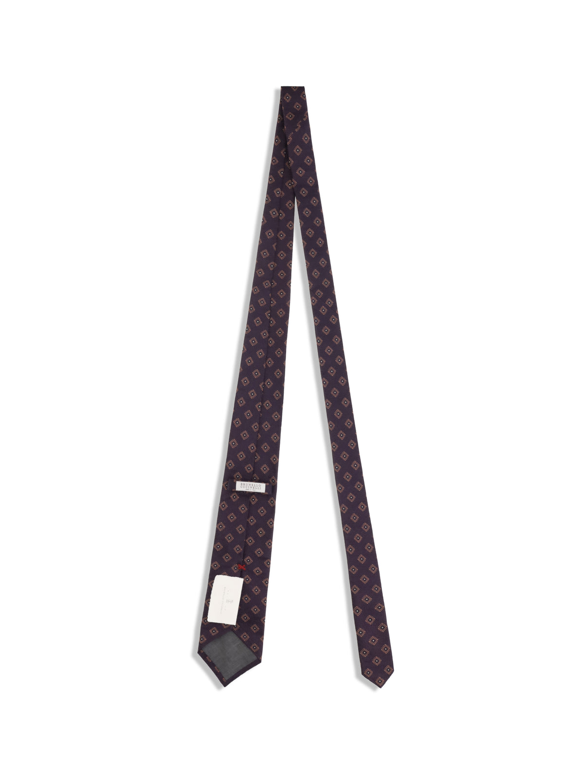 Brunello Cucinelli Geometric silk Tie - Purple