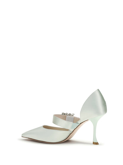 ROGER VIVIER Efflorescence Dorsay satin Pumps