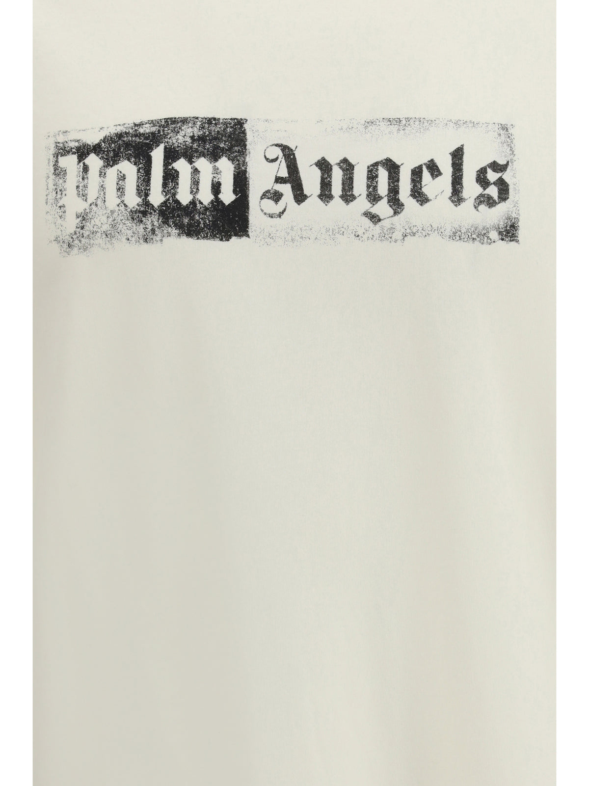 Palm Angels Stamp T-shirt with logo - Off White - Black