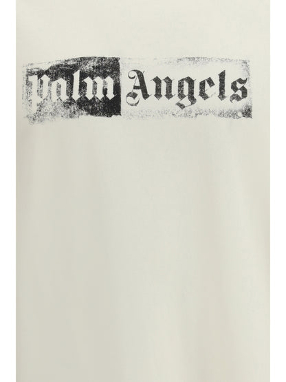 Palm Angels Stamp T-shirt with logo - Off White - Black