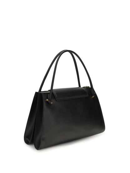 Versace Large Severine Shoulder Bag - Black/Vibrated Gold