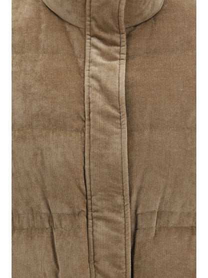 Brunello Cucinelli Sleeveless padded Vest - Cappuccino