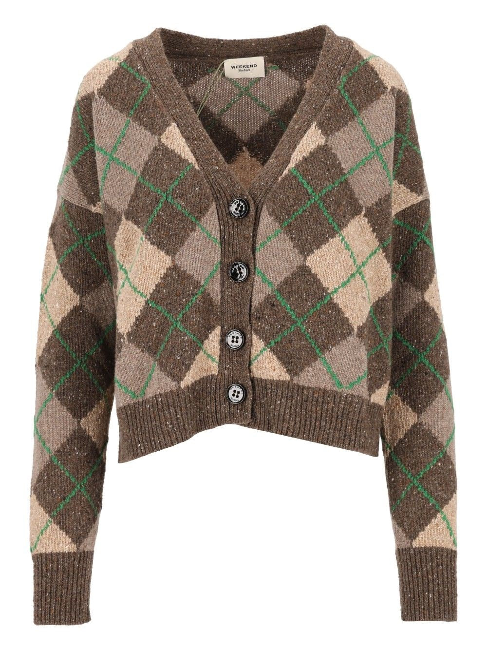 Weekend Max Mara "Argyle" Cardigan - Multi