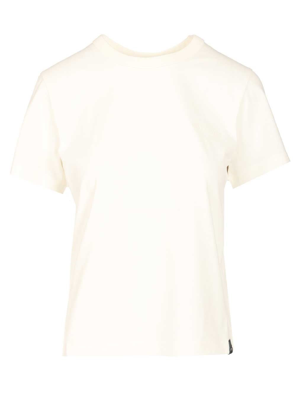 Courreges T-Shirt With Embroidered Logo - White