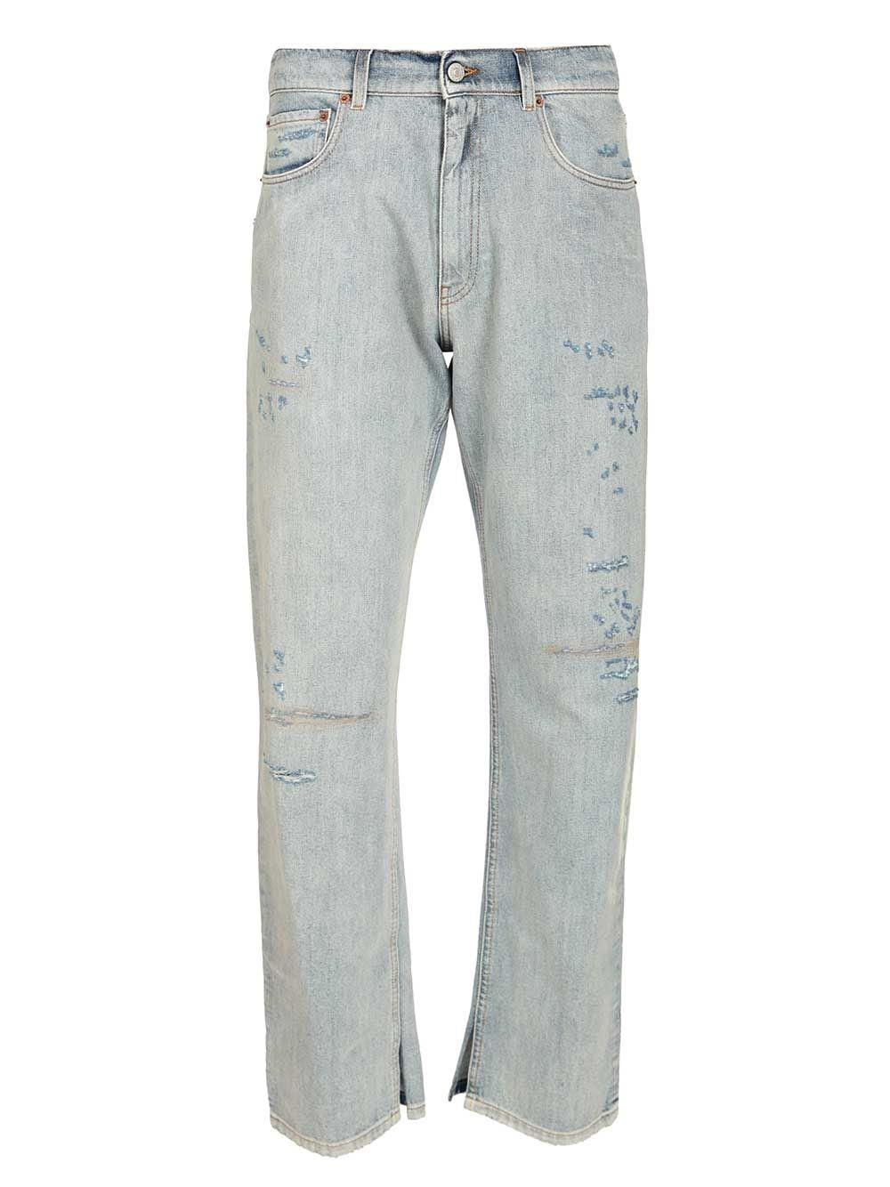 Mm6 Maison Margiela Regular Fit Jeans - Sky Blue