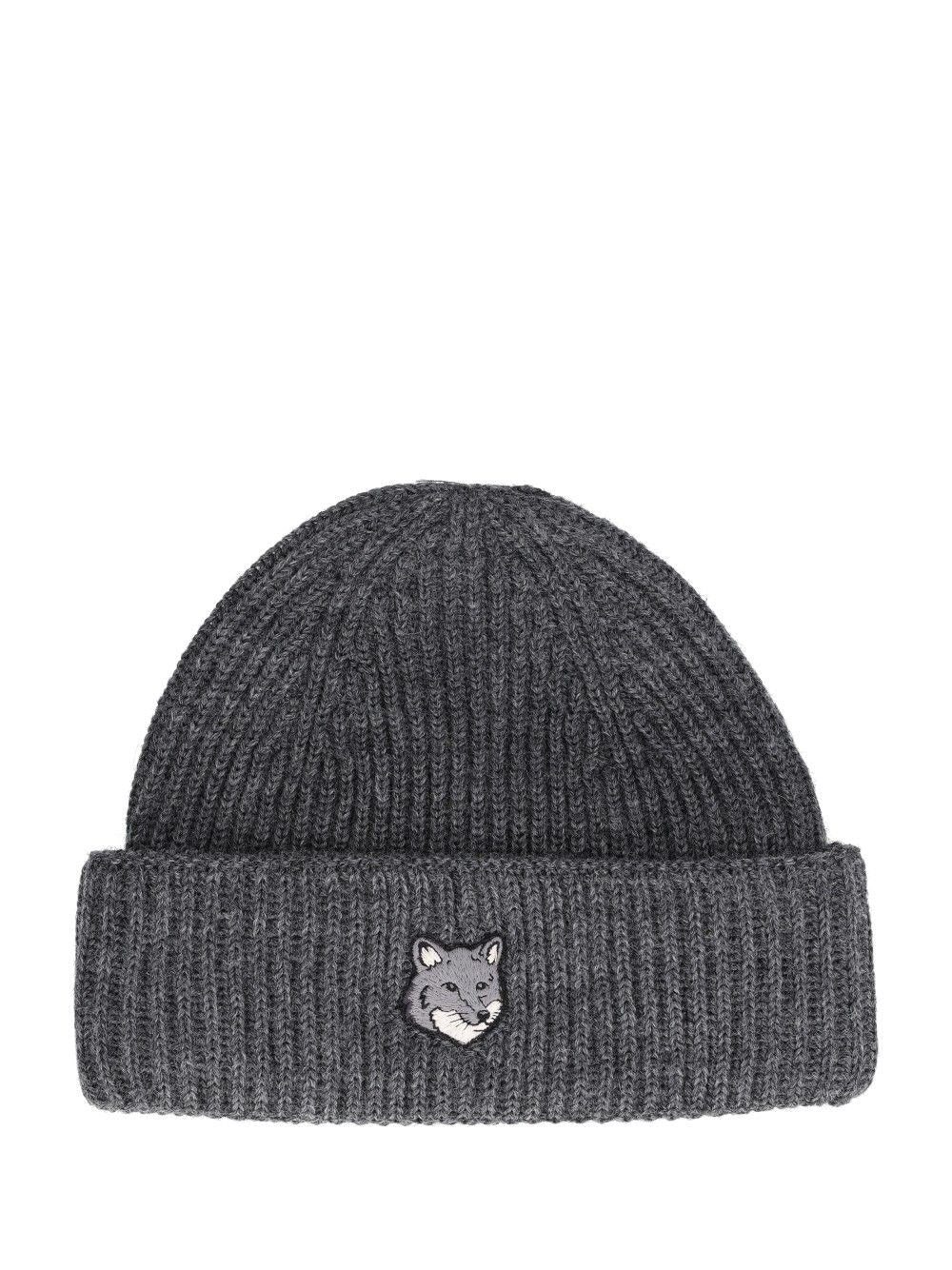 Maison Kitsuné Fox Head Hat - Grey