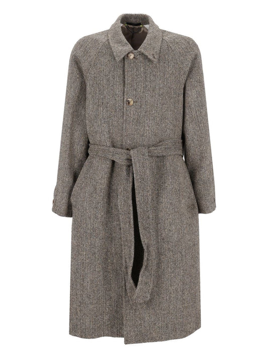 Paul Smith Long Belted Coat - Brown