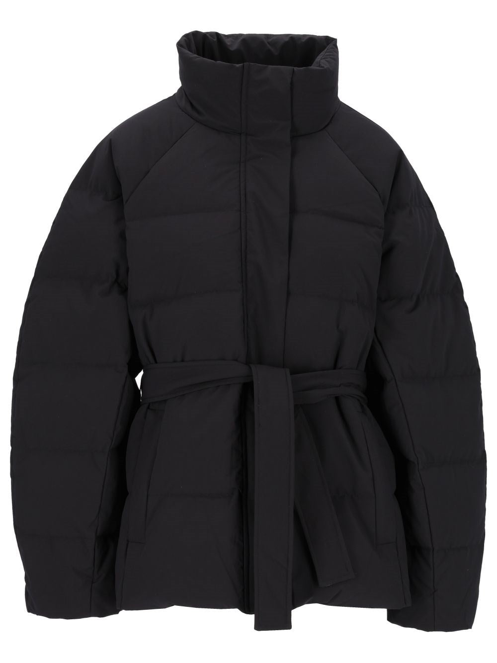 Maison Kitsuné Padded Jacket With Belt - Black