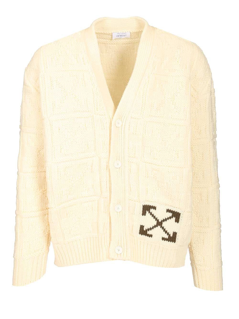 Off-White Arrow Cardigan - Beige