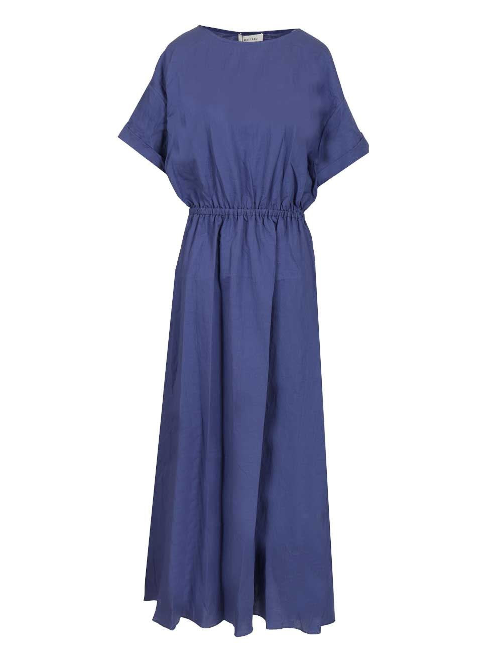 Matteau Midi Dress With Relaxed T-Shirt - Blue