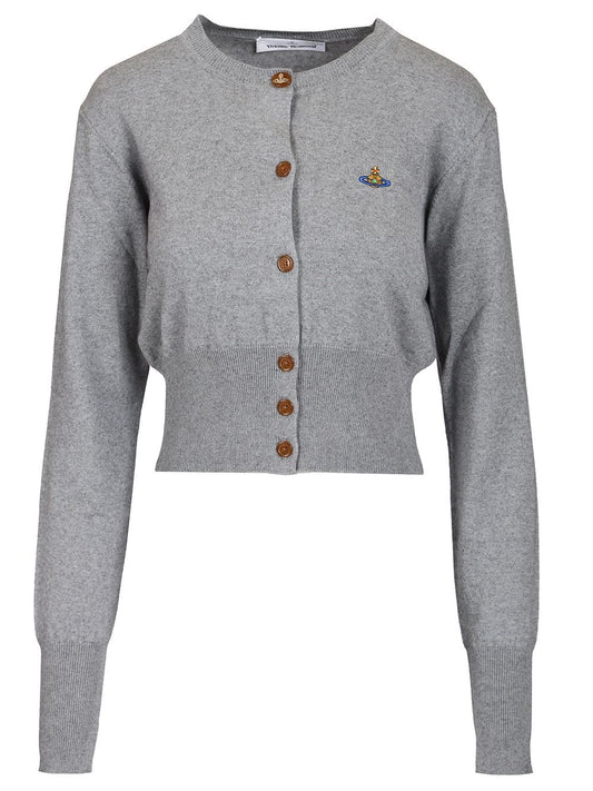 Vivienne Westwood "Bea" Cropped Cardigan - Grey