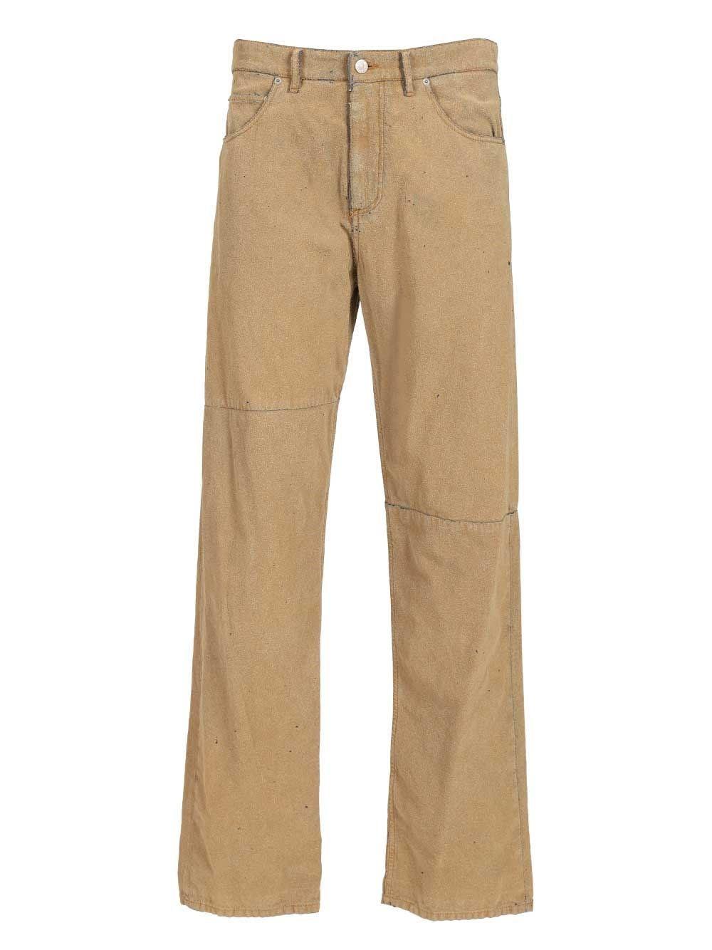 Mm6 Maison Margiela Straight Leg Jeans - Beige