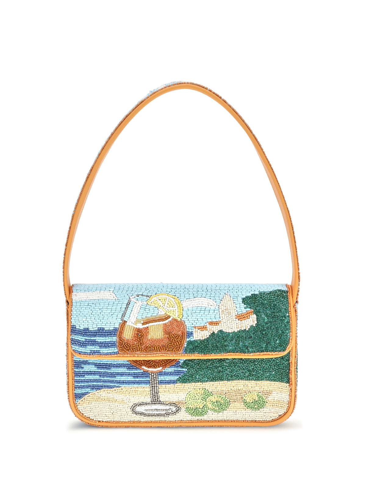 Staud Tommy Beaded Shoulder Bag - Sunset Spritz