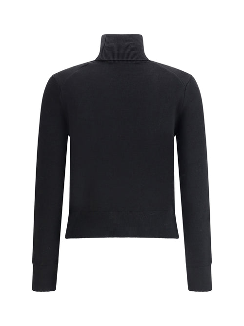 Ami Paris Ami De Coeur turtleneck Sweater - Noir/Rouge