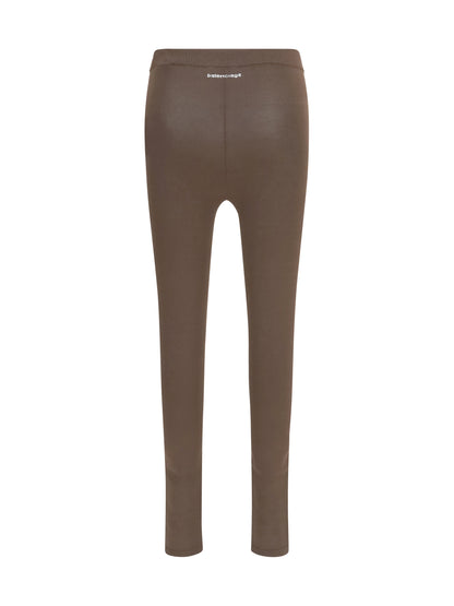 Balenciaga High-rise Leggings - Dark Brown