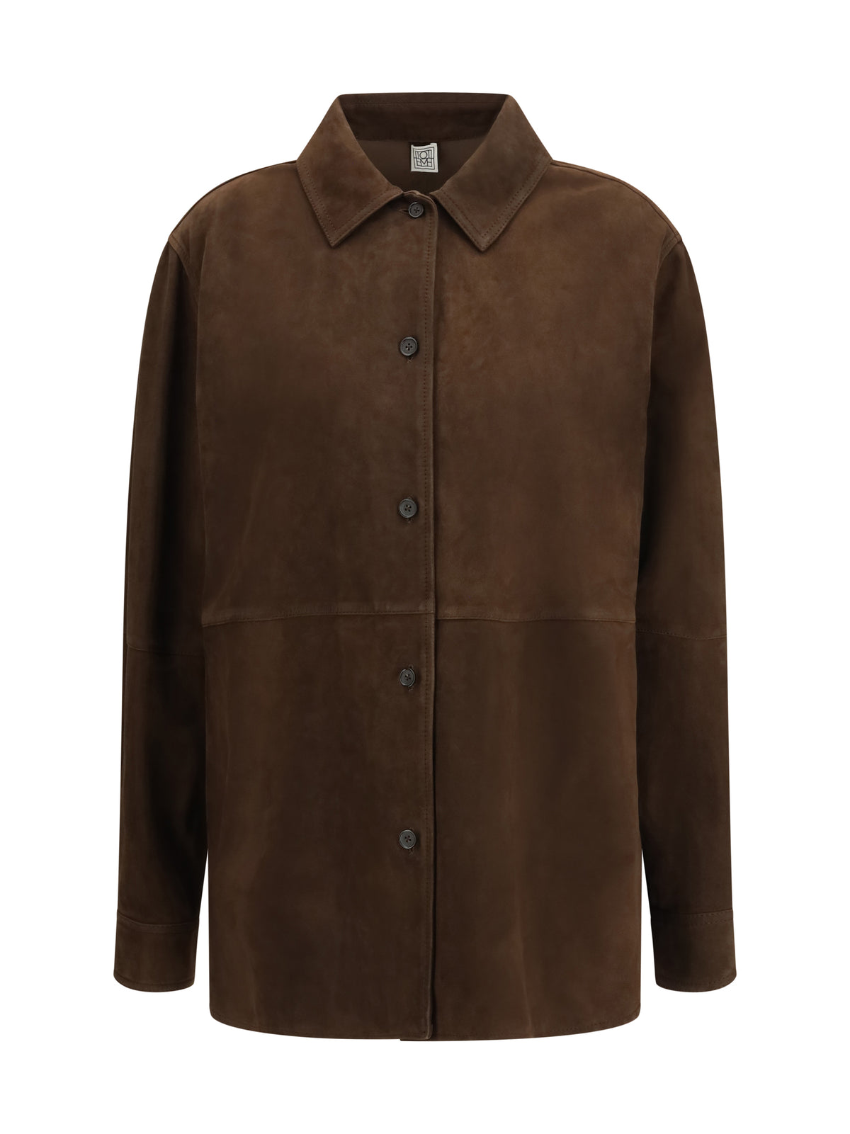 Toteme Suede Shirt Jacket - Bark