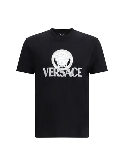 VERSACE Cotton T-shirt with logo