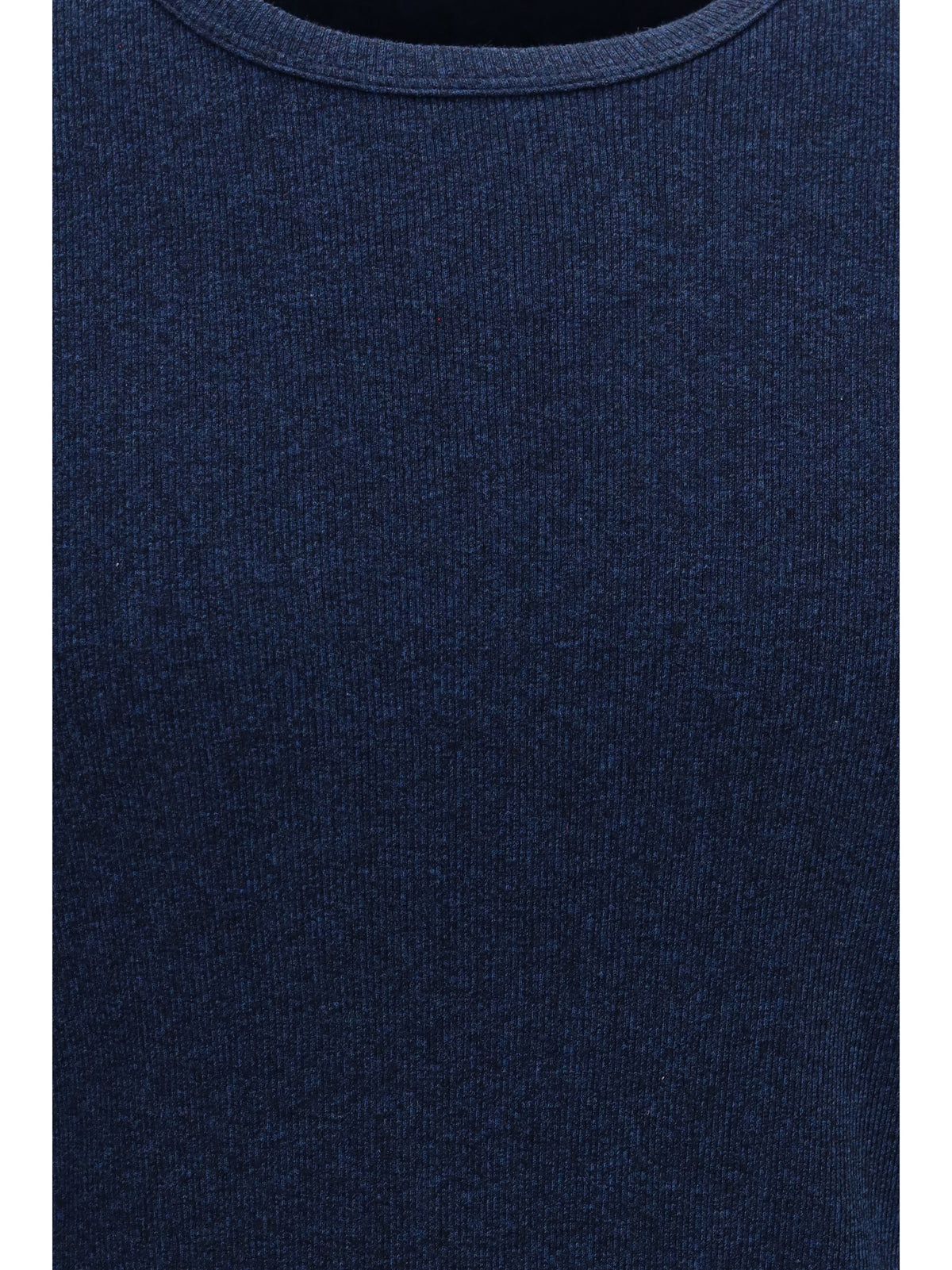Brunello Cucinelli Denim-effect ribbed cotton jersey T-shirt - Navy