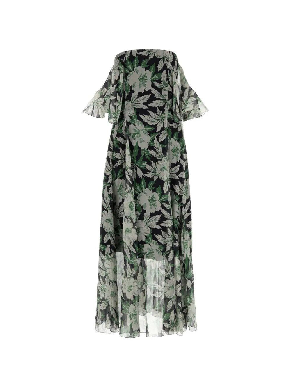 Loewe Long Dress With Floral Print - Multi