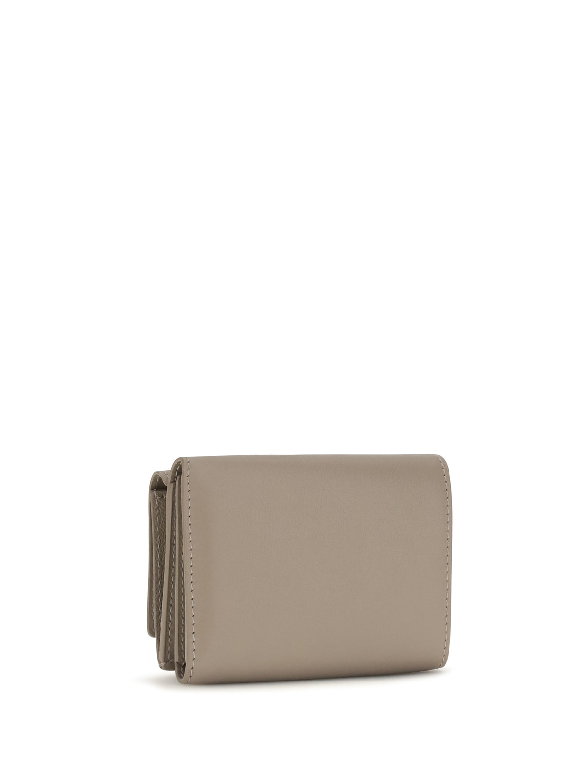 Fendi FF mini trifold leather Wallet - Tortora