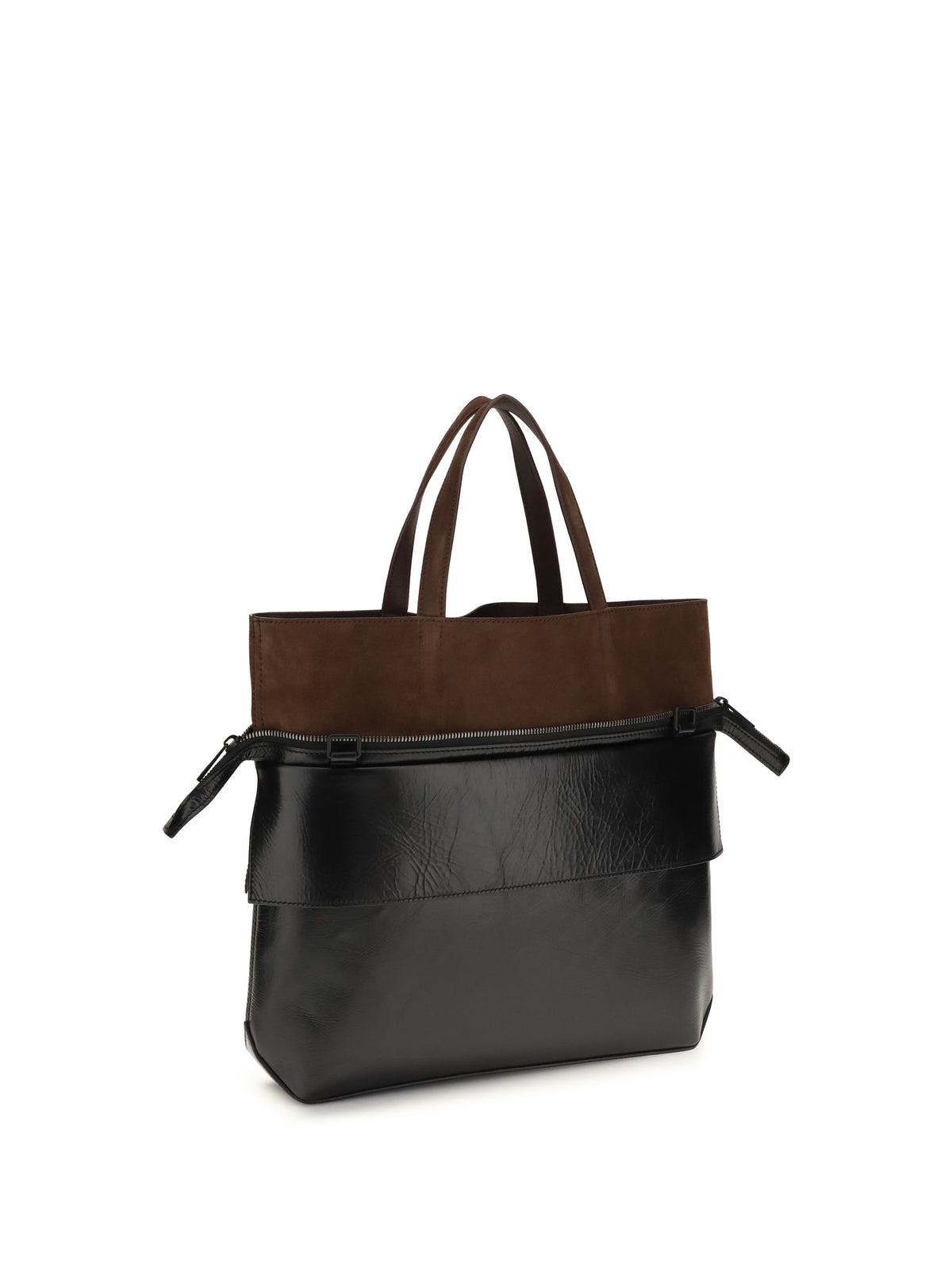 Loewe Small Switch Tote Bag in calfskin - Black/Espresso