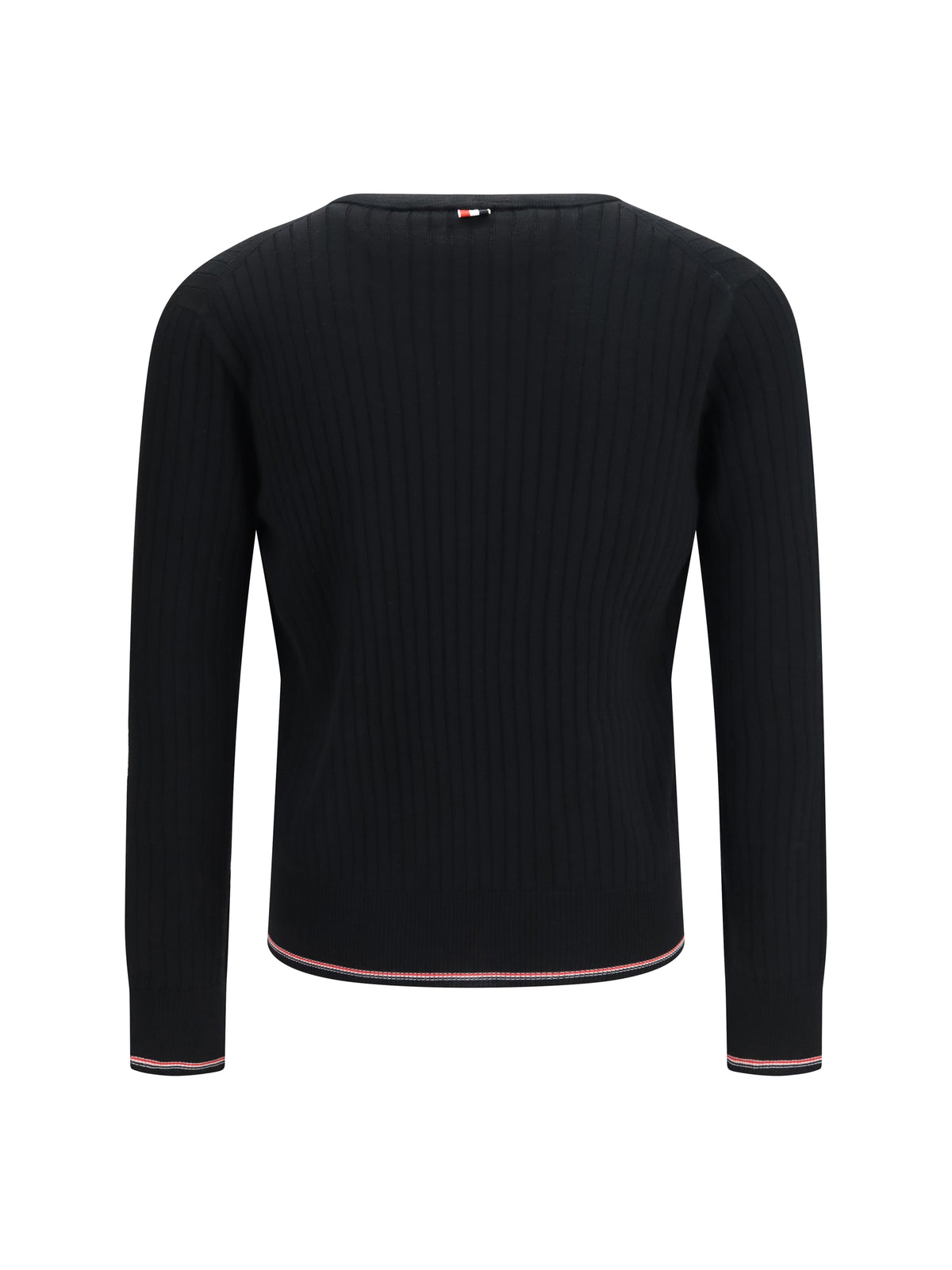 Thom Browne Ribbed merino wool Cardigan - Black