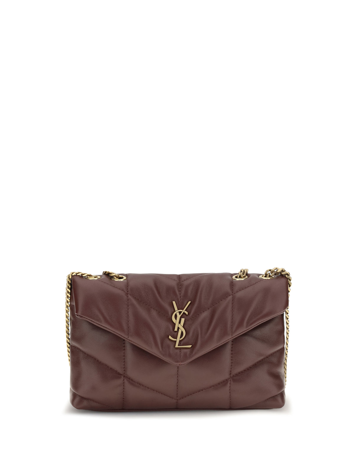 Saint Laurent Puffer Toy Shoulder Bag - Lt Hot Wine