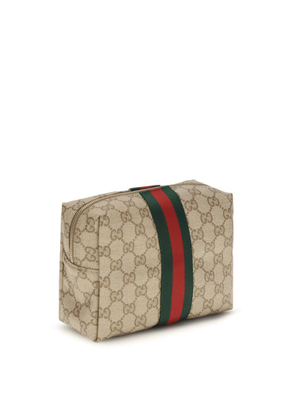 GUCCI Medium Beauty Case with Web stripe