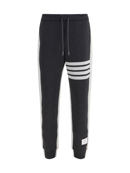 Thom Browne Loopback 4-Bar Track Pants - Dark Grey / Pale Grey