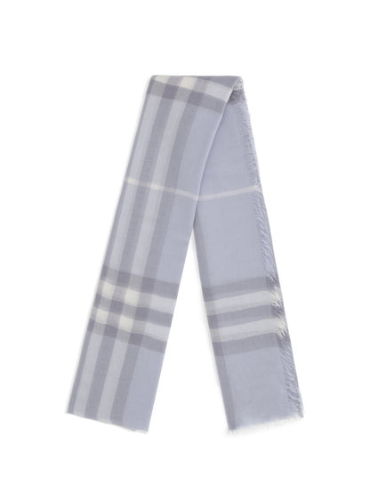 BURBERRY Wool Check wide Scarf