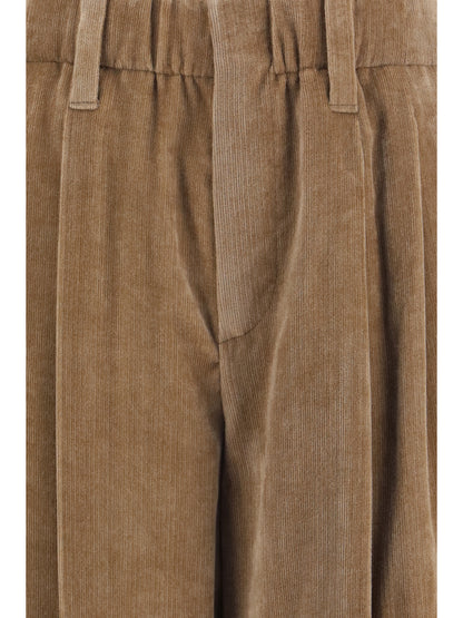 BRUNELLO CUCINELLI Elasticated viscose and cashmere Pants