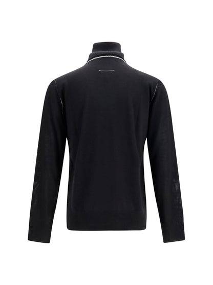 MM6 Maison Margiela Turtelneck Sweater - Black
