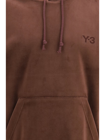 Y-3 Corduroy Hooded Sweatshirt - Night Red