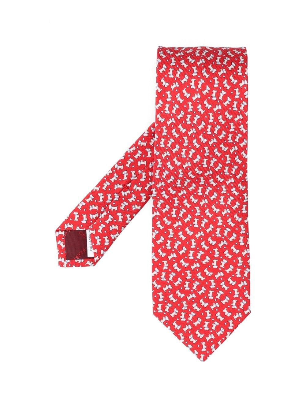 Ferragamo "Charlie" Tie - Red
