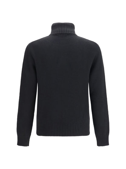 Ami Paris Embroidered logo high-neck Sweater - Noir